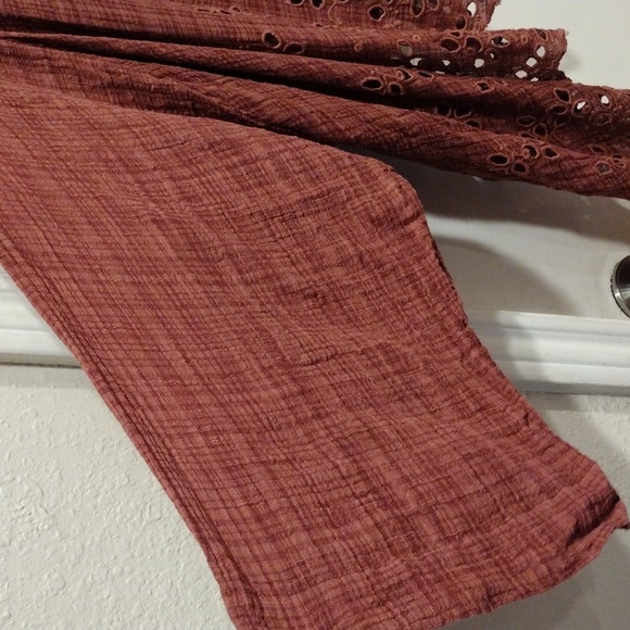 Free People One Eyelet Mauve Amaira Kimono Shrug/Cardigan Sz XS/S-Boho Festival - Picture 4 of 7